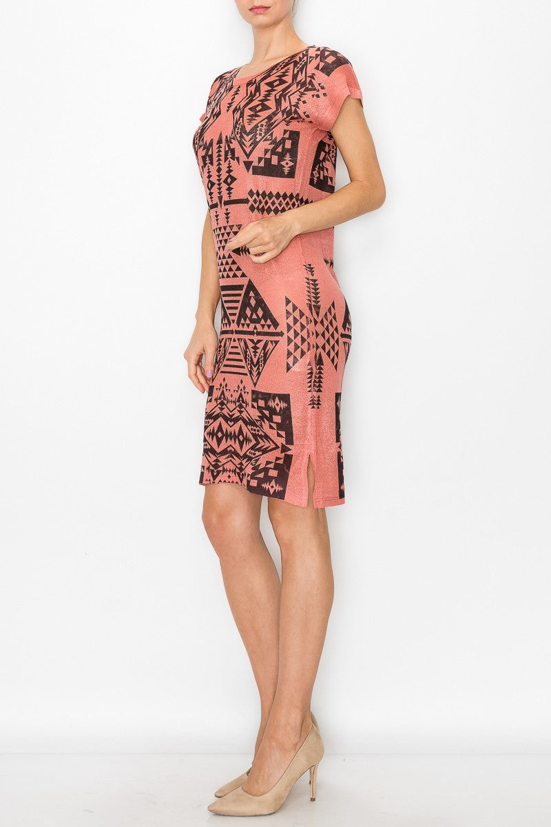 Coralia Aztec Knit Dress