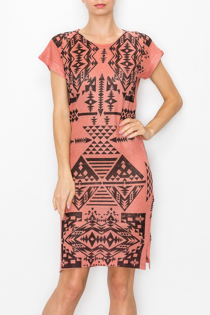 Coralia Aztec Knit Dress