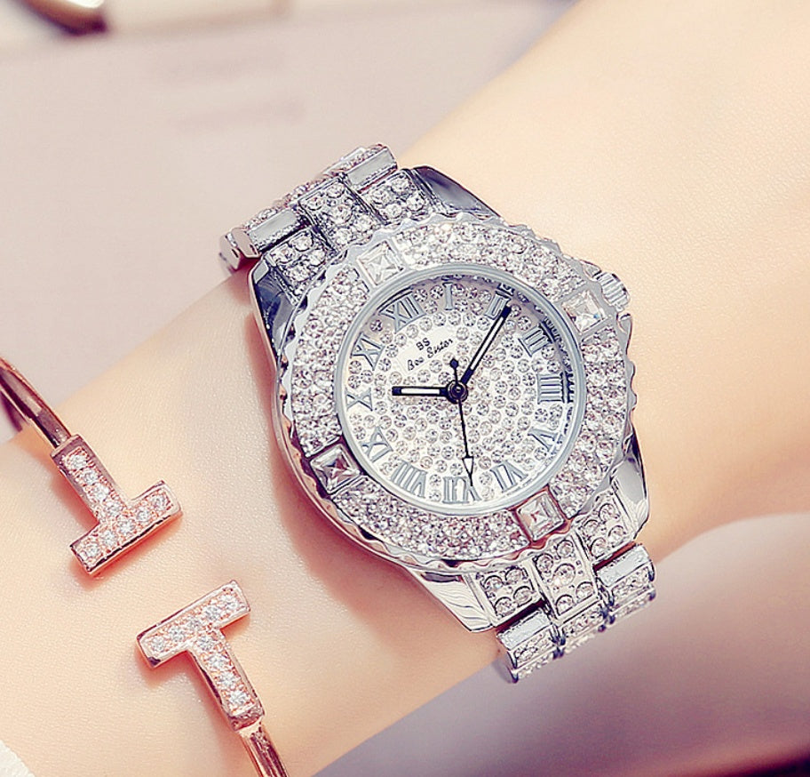 Full crystal ladies quartz watch