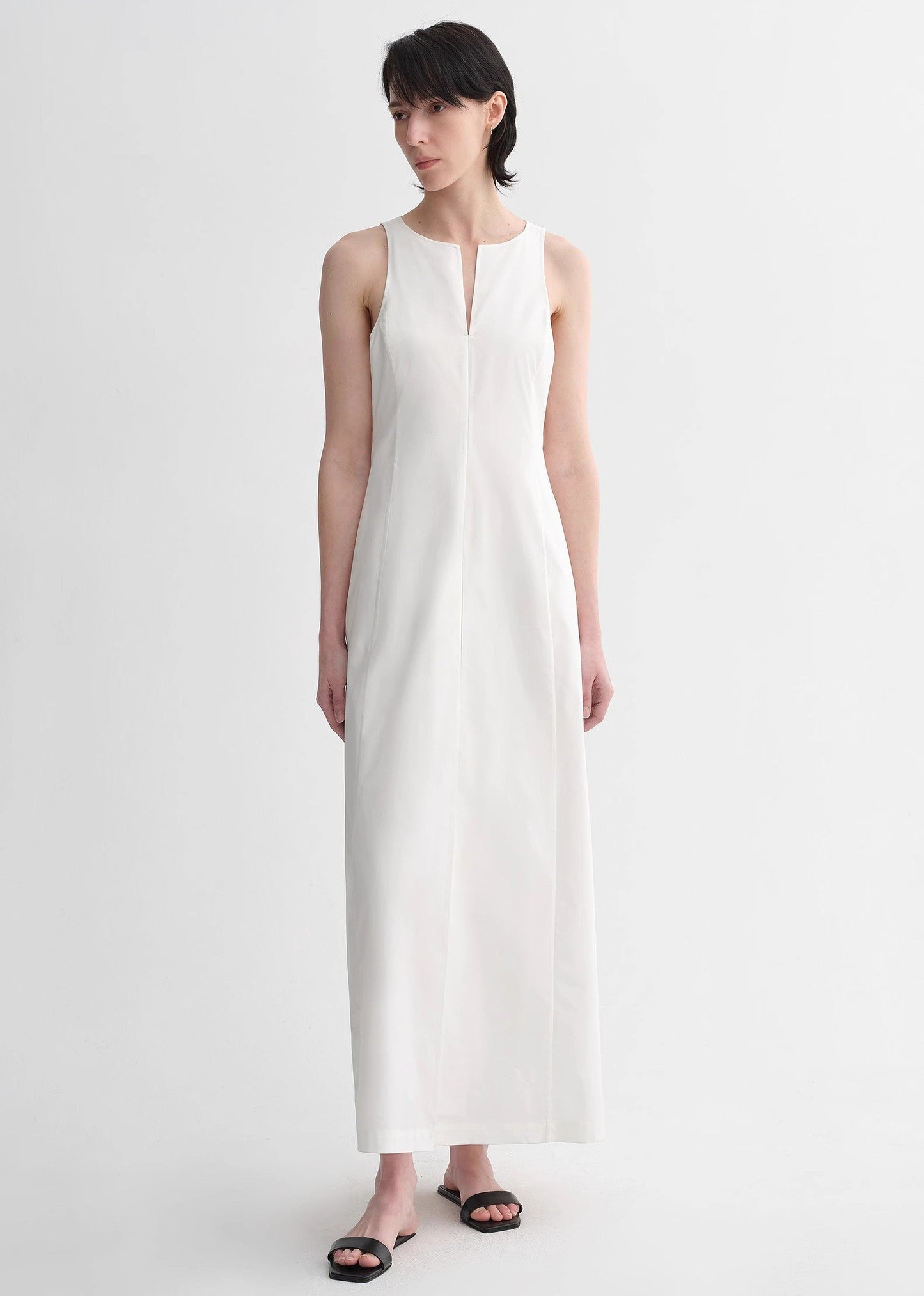Aeressa Cocoon‑Line Pleated Dress