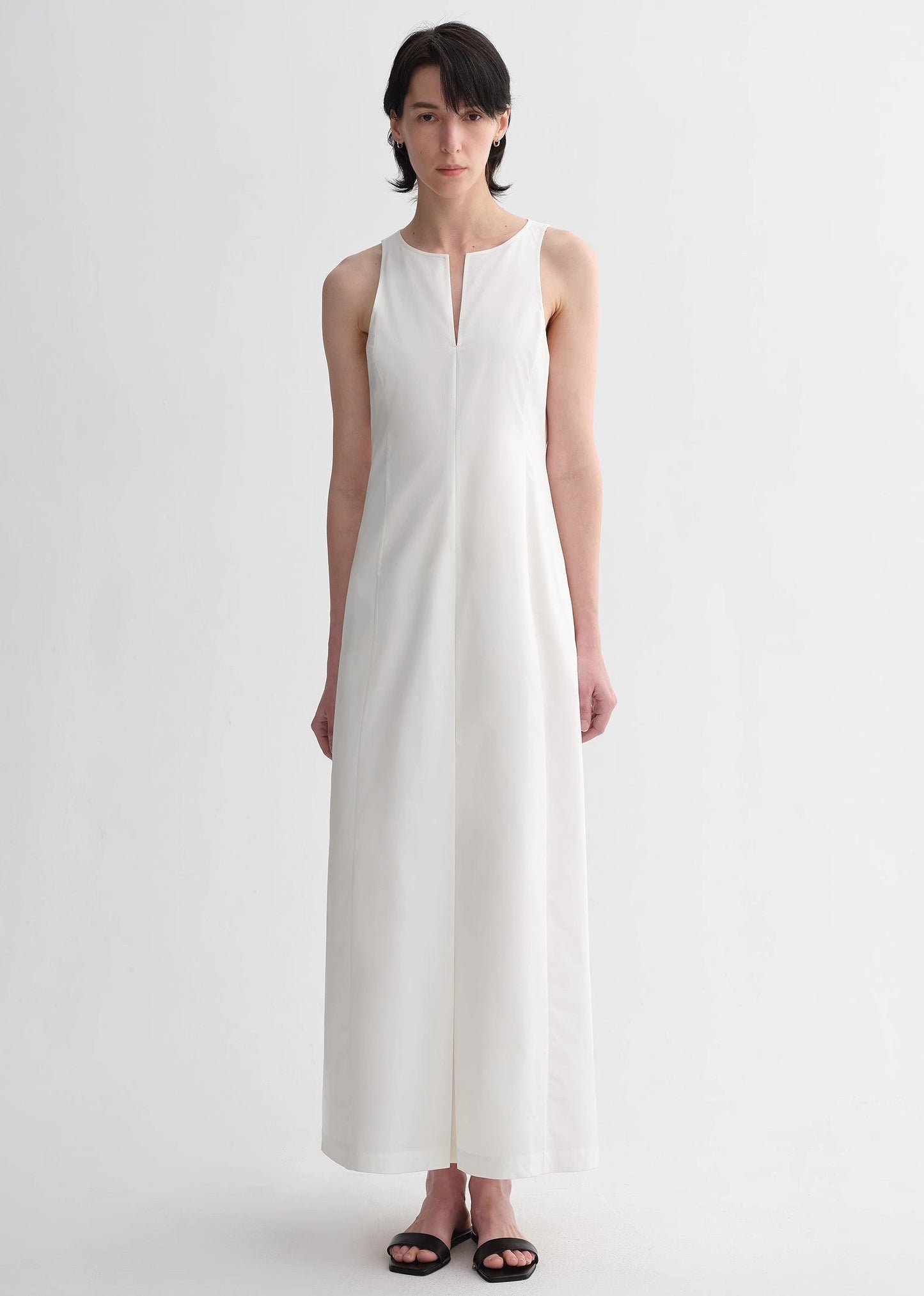 Aeressa Cocoon‑Line Pleated Dress