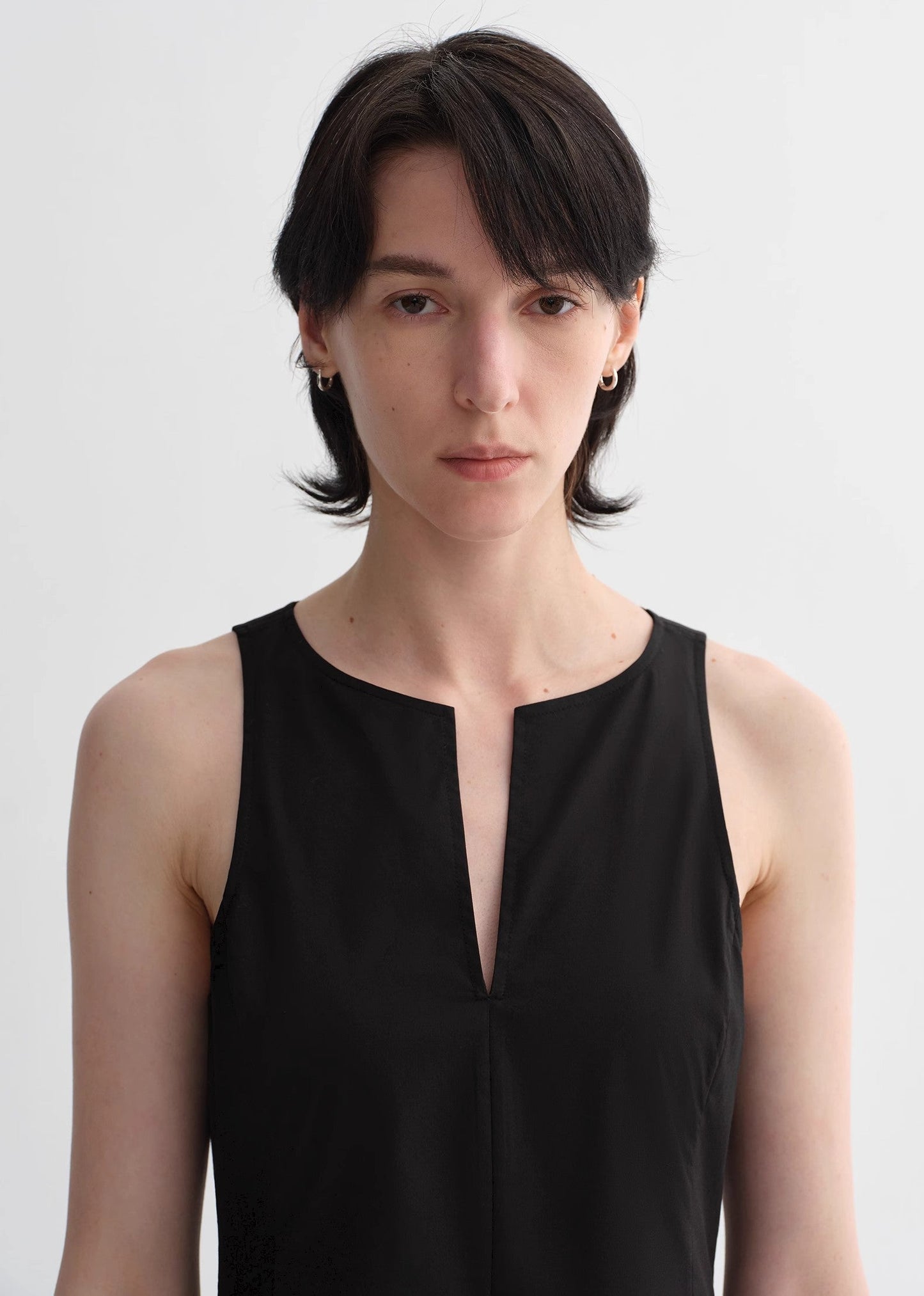 Aeressa Cocoon‑Line Pleated Dress