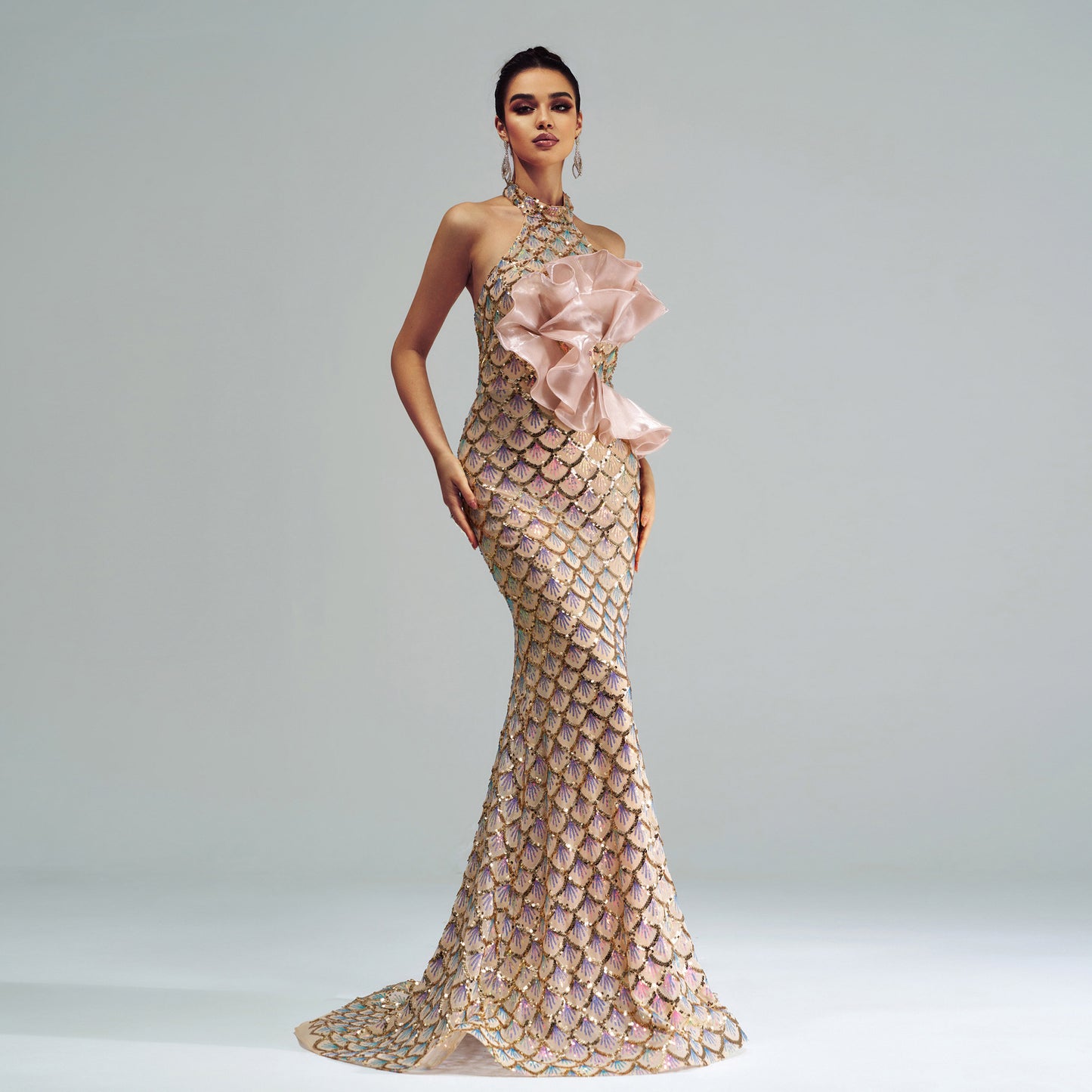 Champagne Sparkle Mermaid Gown