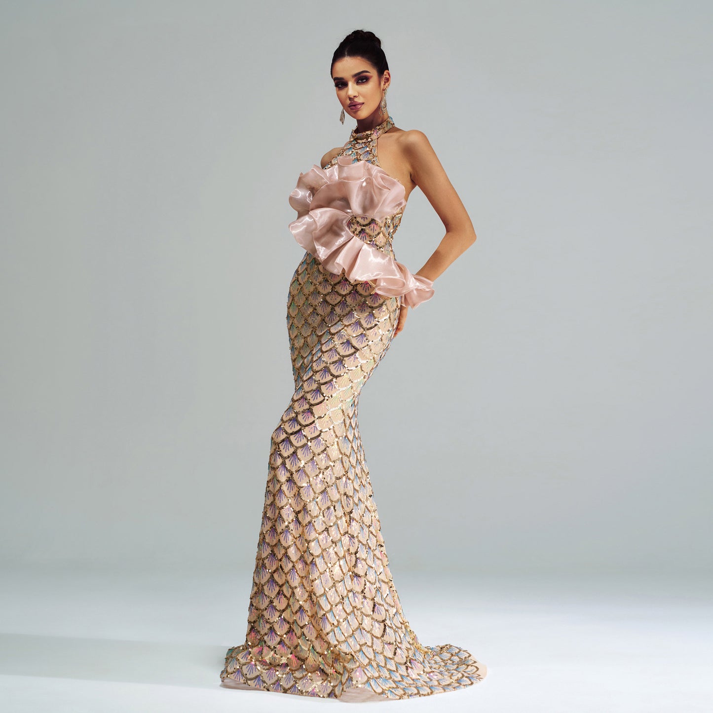 Champagne Sparkle Mermaid Gown
