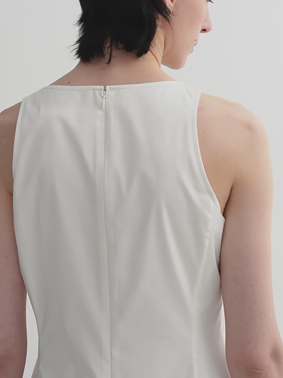 Aeressa Cocoon‑Line Pleated Dress