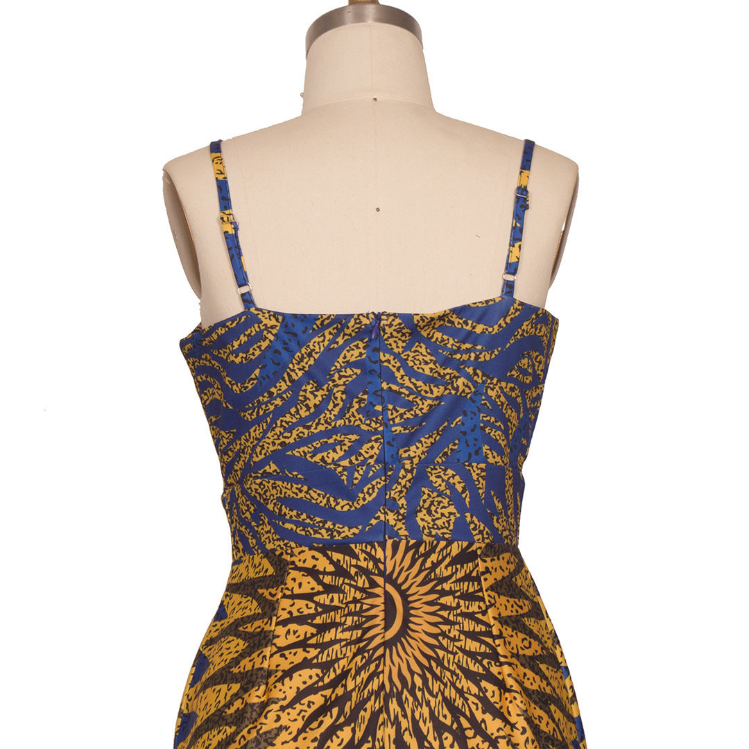 Pattern Splash Mermaid Dress