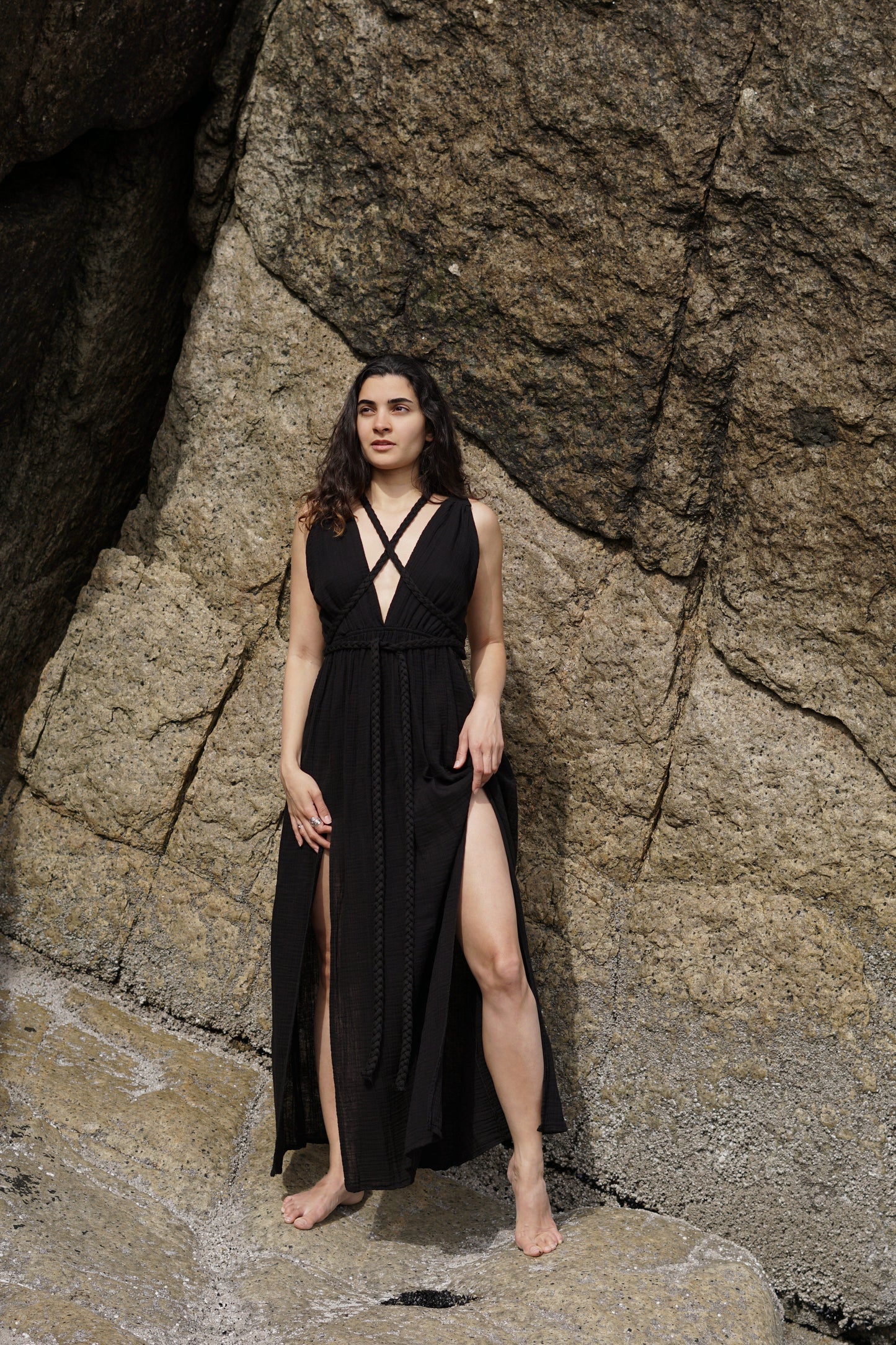 Elora Bohemian Organic Cotton Maxi Dress