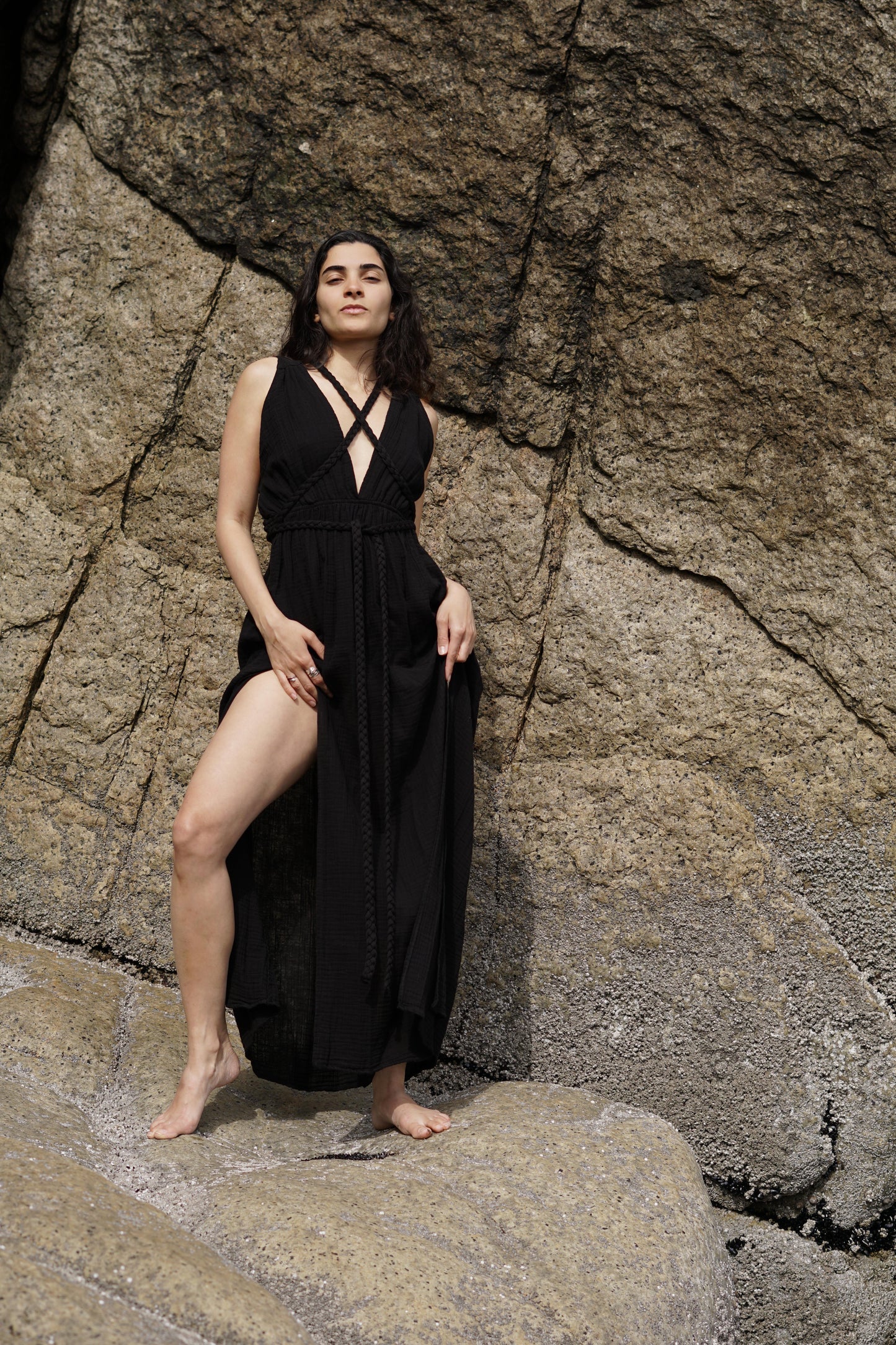 Elora Bohemian Organic Cotton Maxi Dress