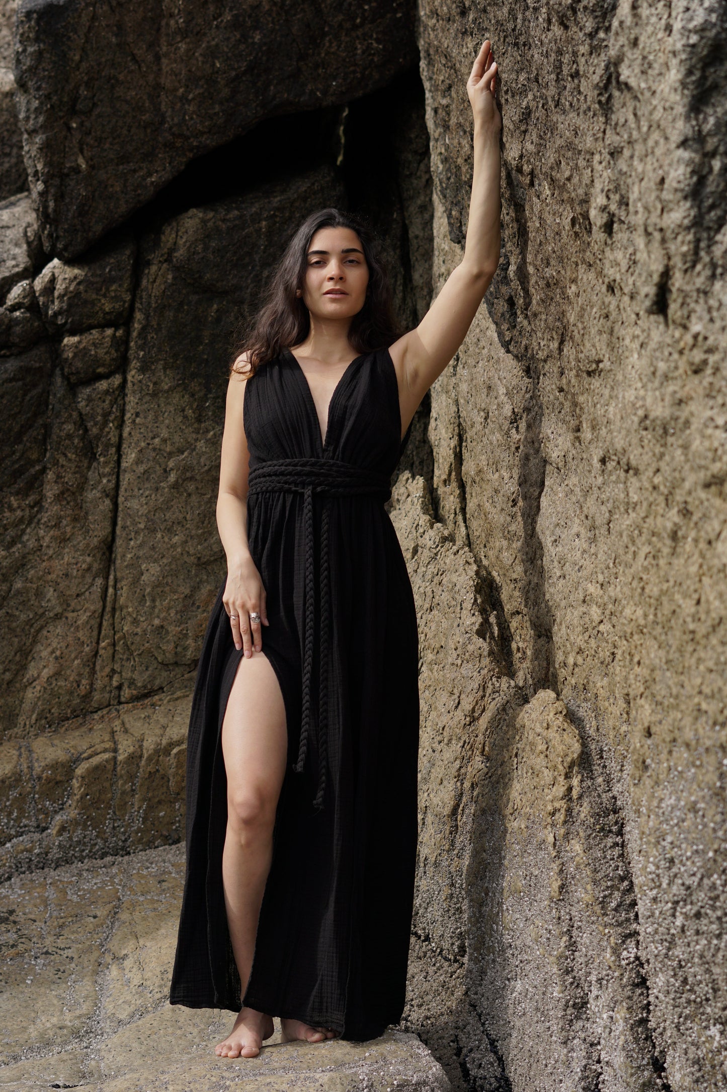 Elora Bohemian Organic Cotton Maxi Dress