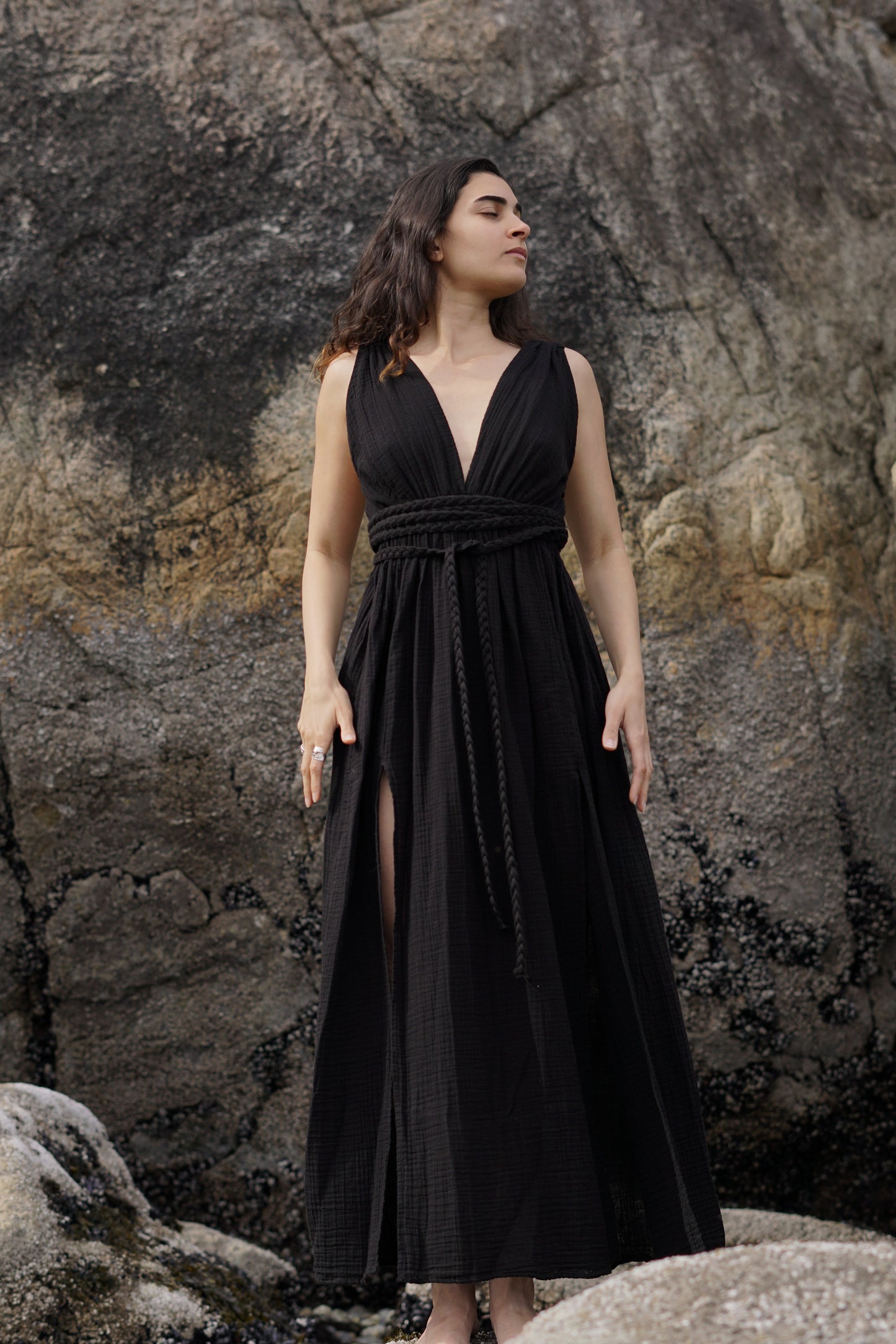 Elora Bohemian Organic Cotton Maxi Dress