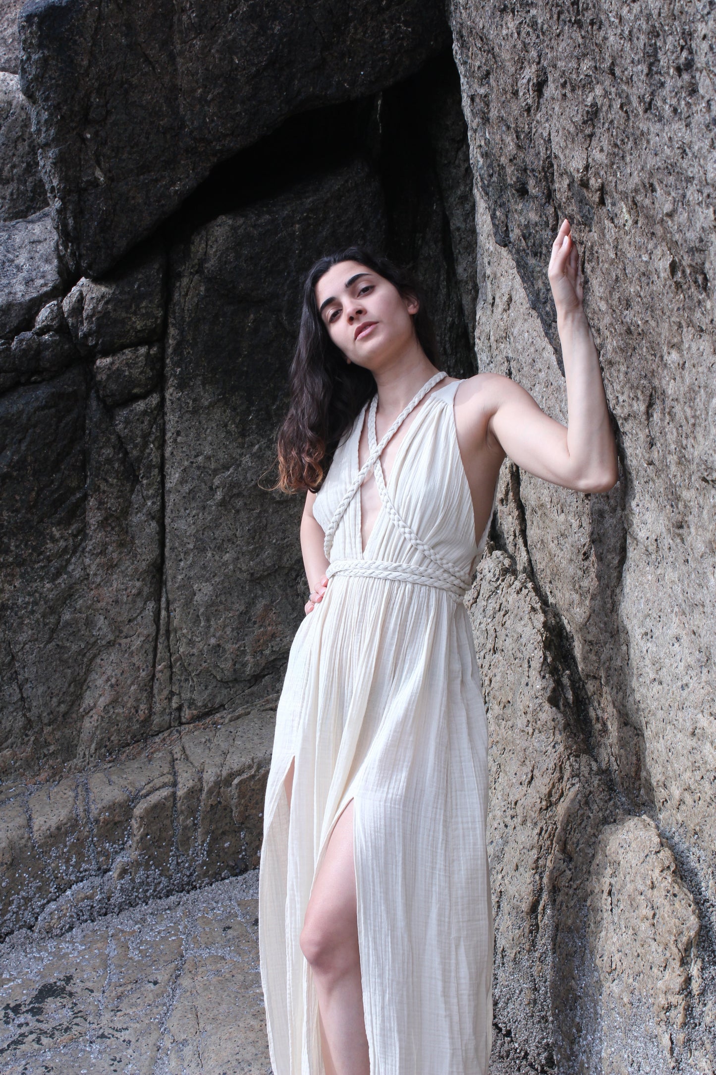 Elora Bohemian Organic Cotton Maxi Dress