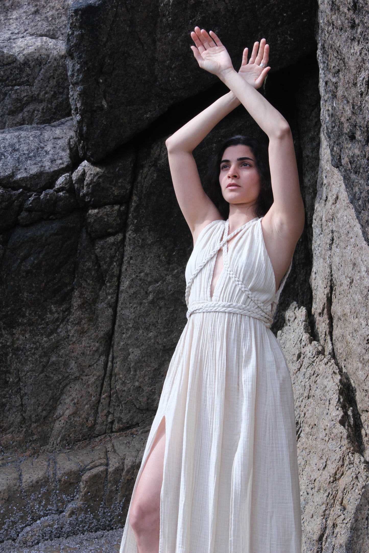 Elora Bohemian Organic Cotton Maxi Dress