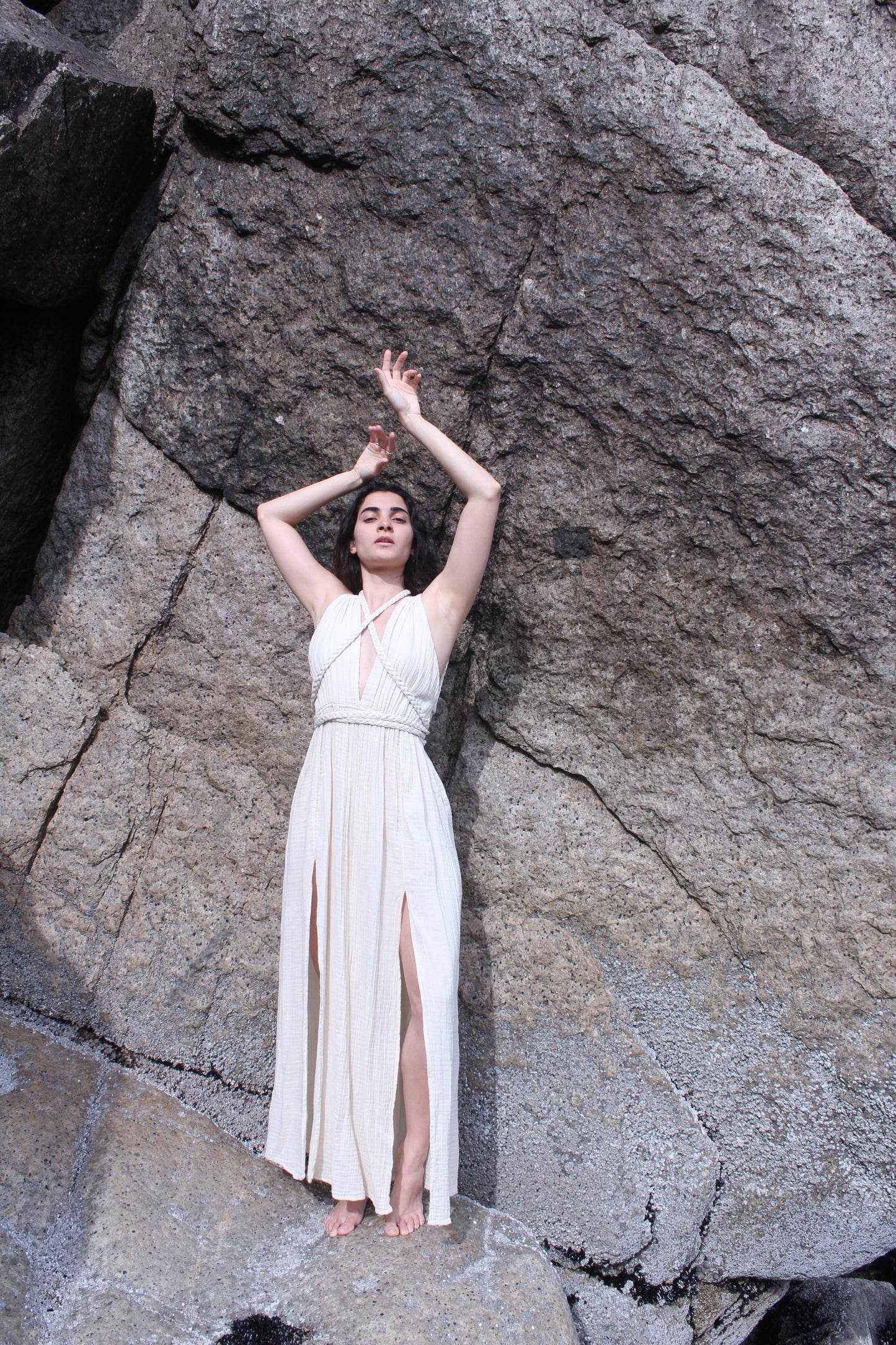 Elora Bohemian Organic Cotton Maxi Dress