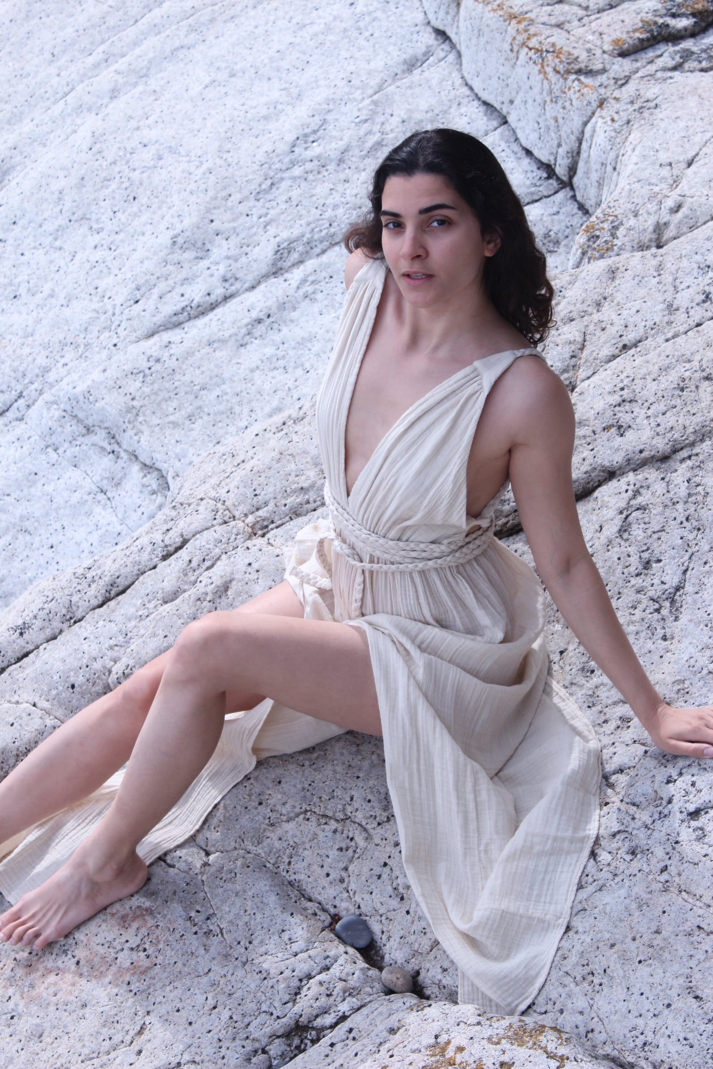 Elora Bohemian Organic Cotton Maxi Dress