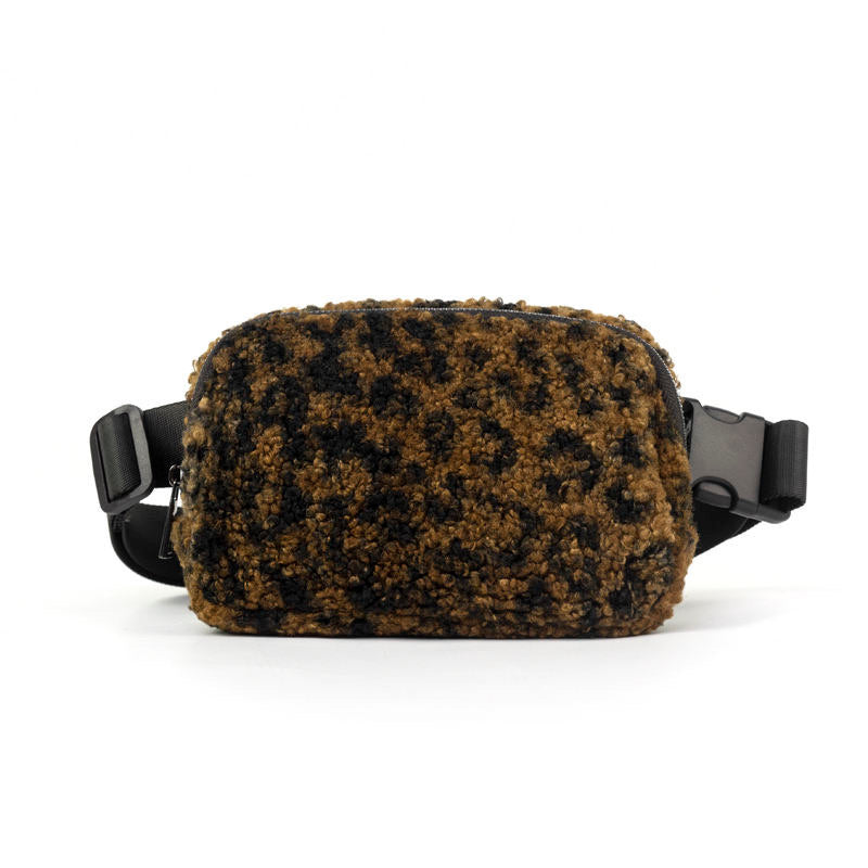 The Lennon Sherpa Belt Bag, Sling Bag, Waist Bag | Leopard