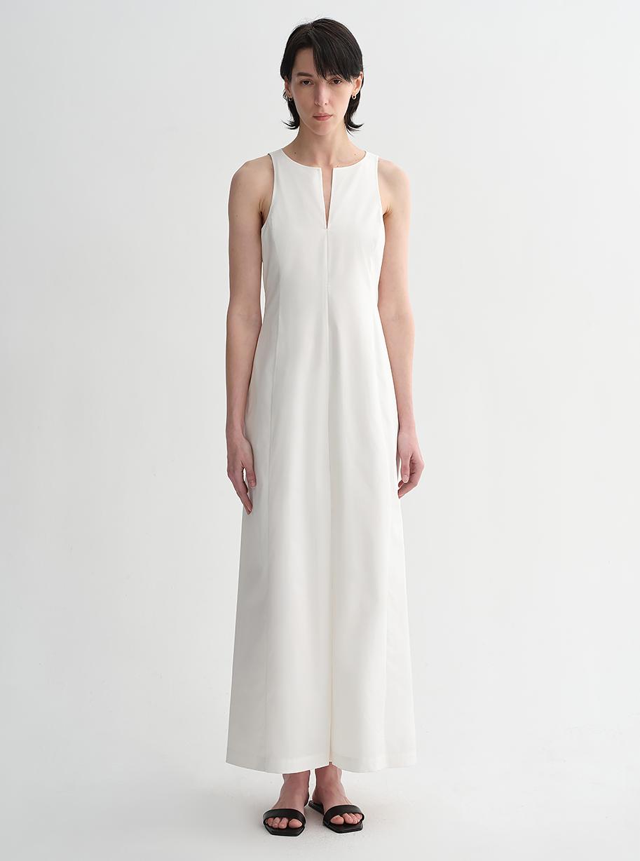 Aeressa Cocoon‑Line Pleated Dress