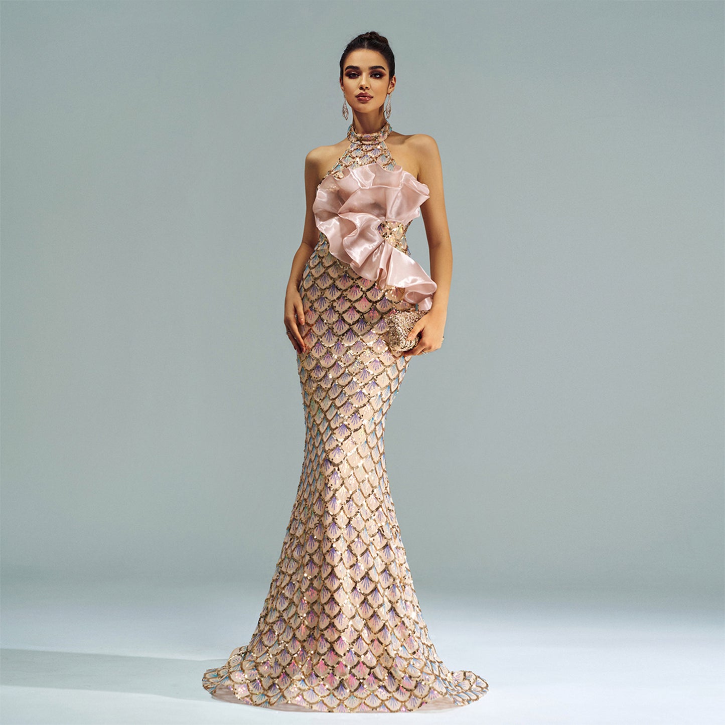 Champagne Sparkle Mermaid Gown