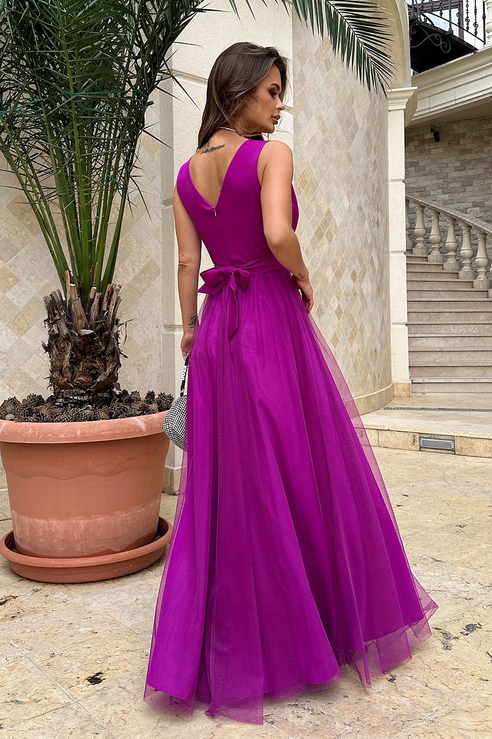 Plus Size Silviane Glitter Evening Dress