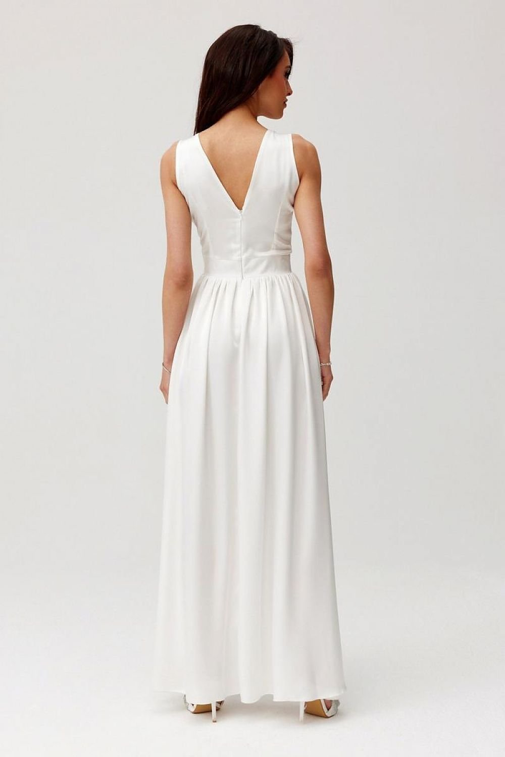 Aeravelle Satin Maxi Dress