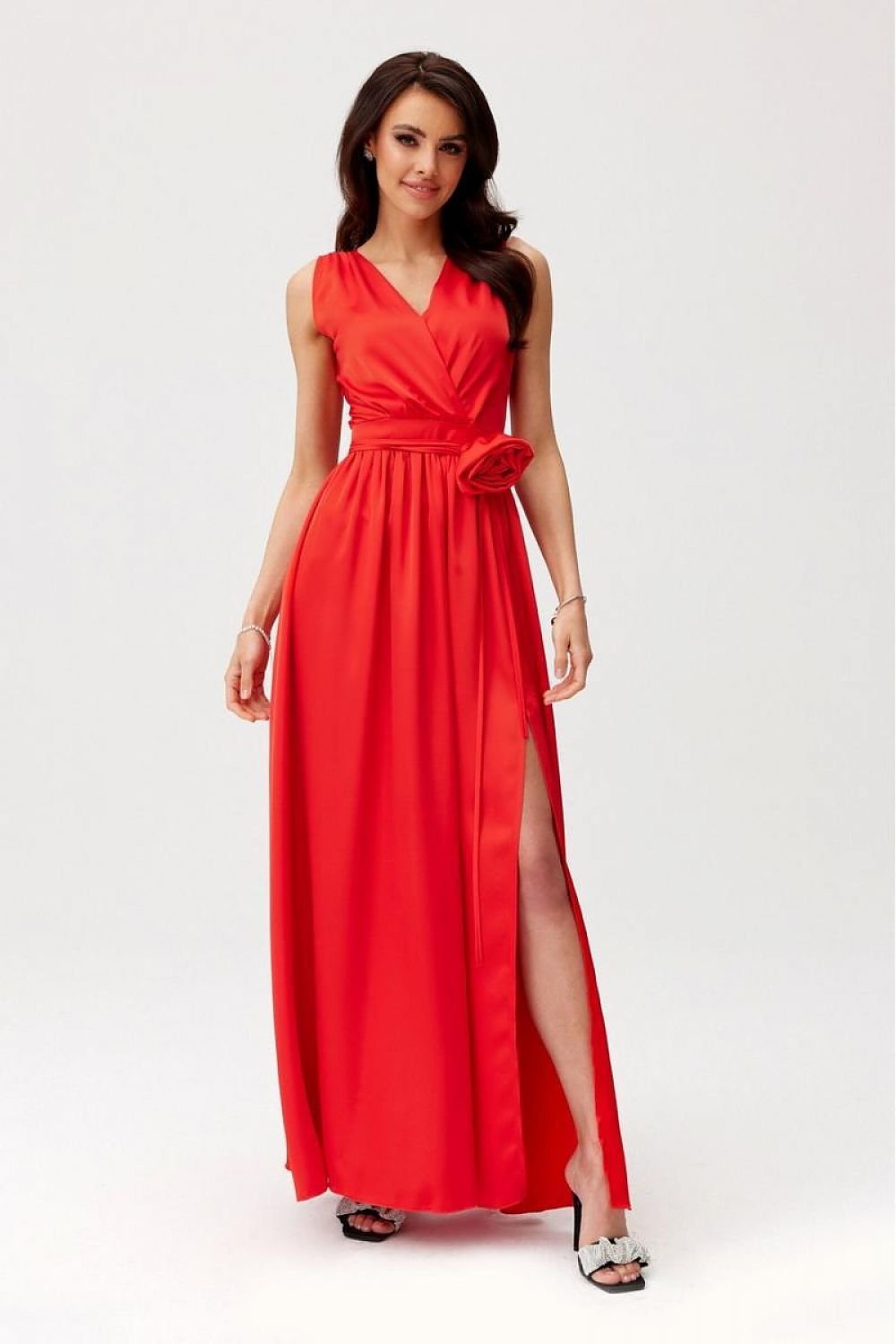 Elendra Satin Backless Maxi Dress