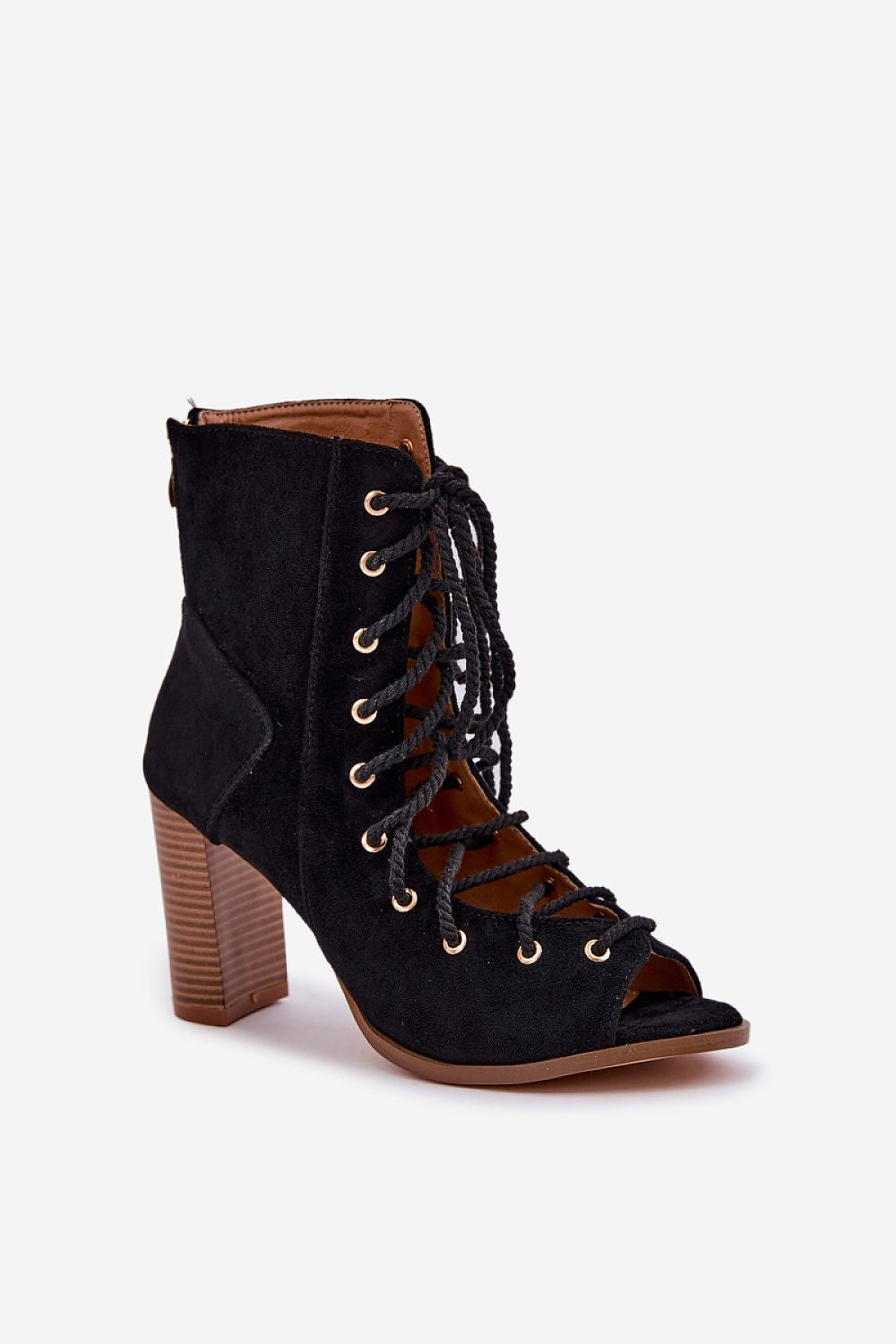 Rinella Block Heel Lace Sandals