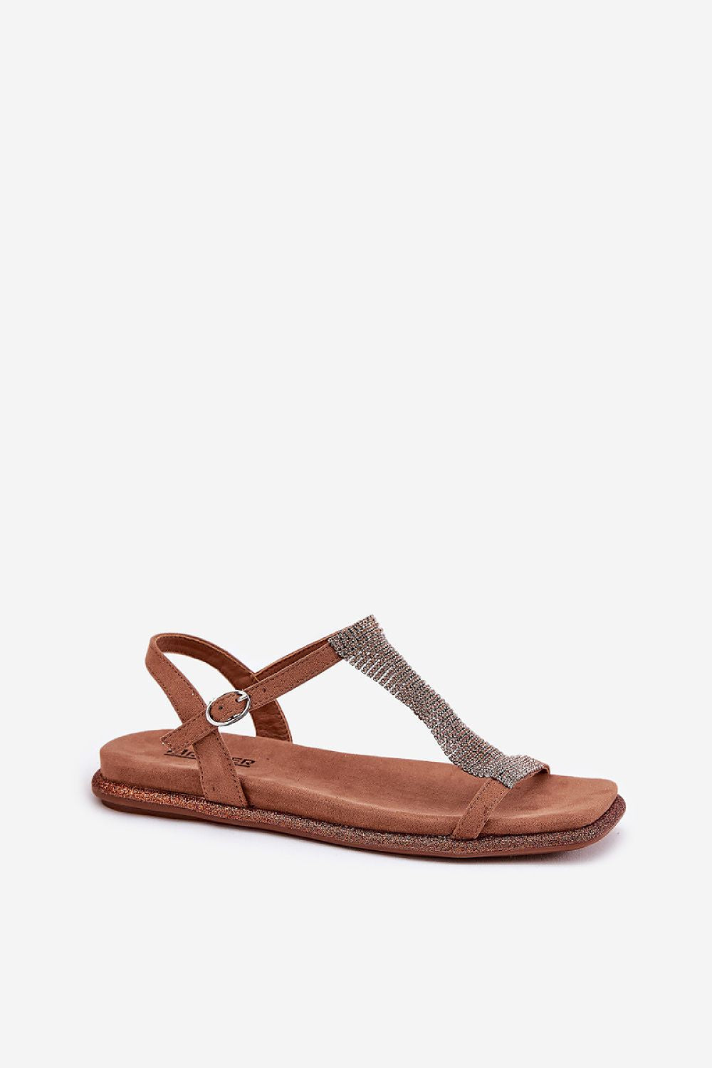 Lunavelle Crystal Buckle Sandals