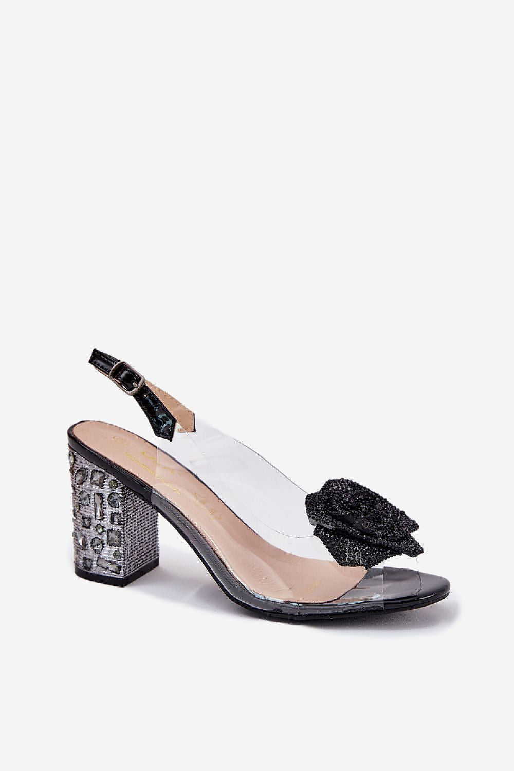 Aluresta Crystal Column Heel Sandals