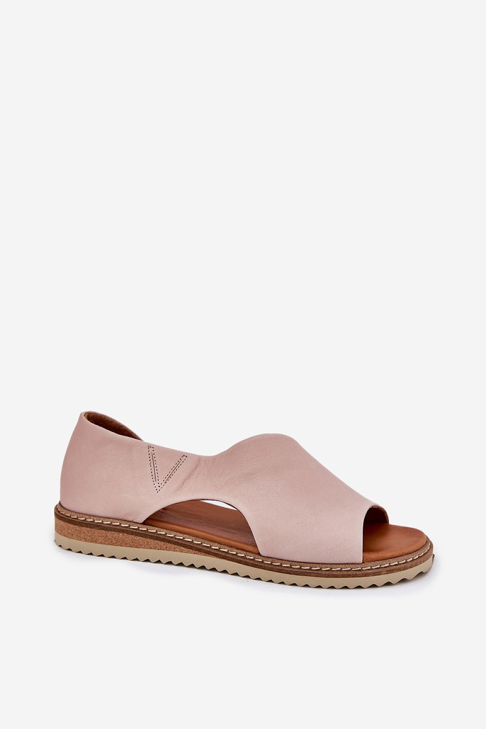 Orranise Covered-Heel Leather Sandals