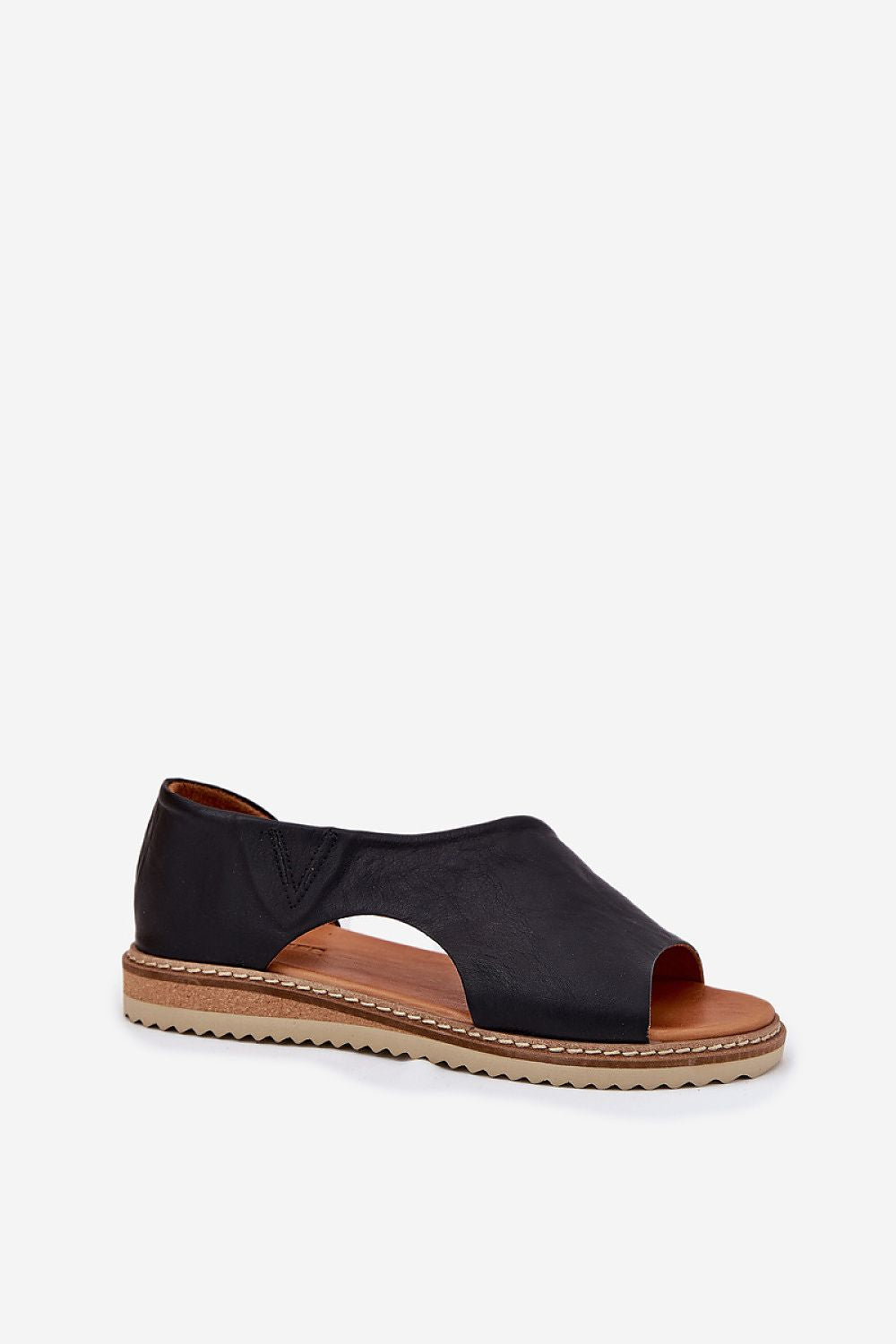 Orranise Covered-Heel Leather Sandals