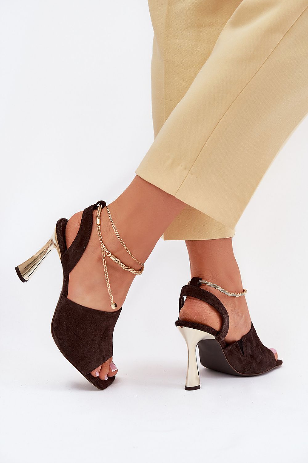 Almurisse Suede Ankle Accent Sandals