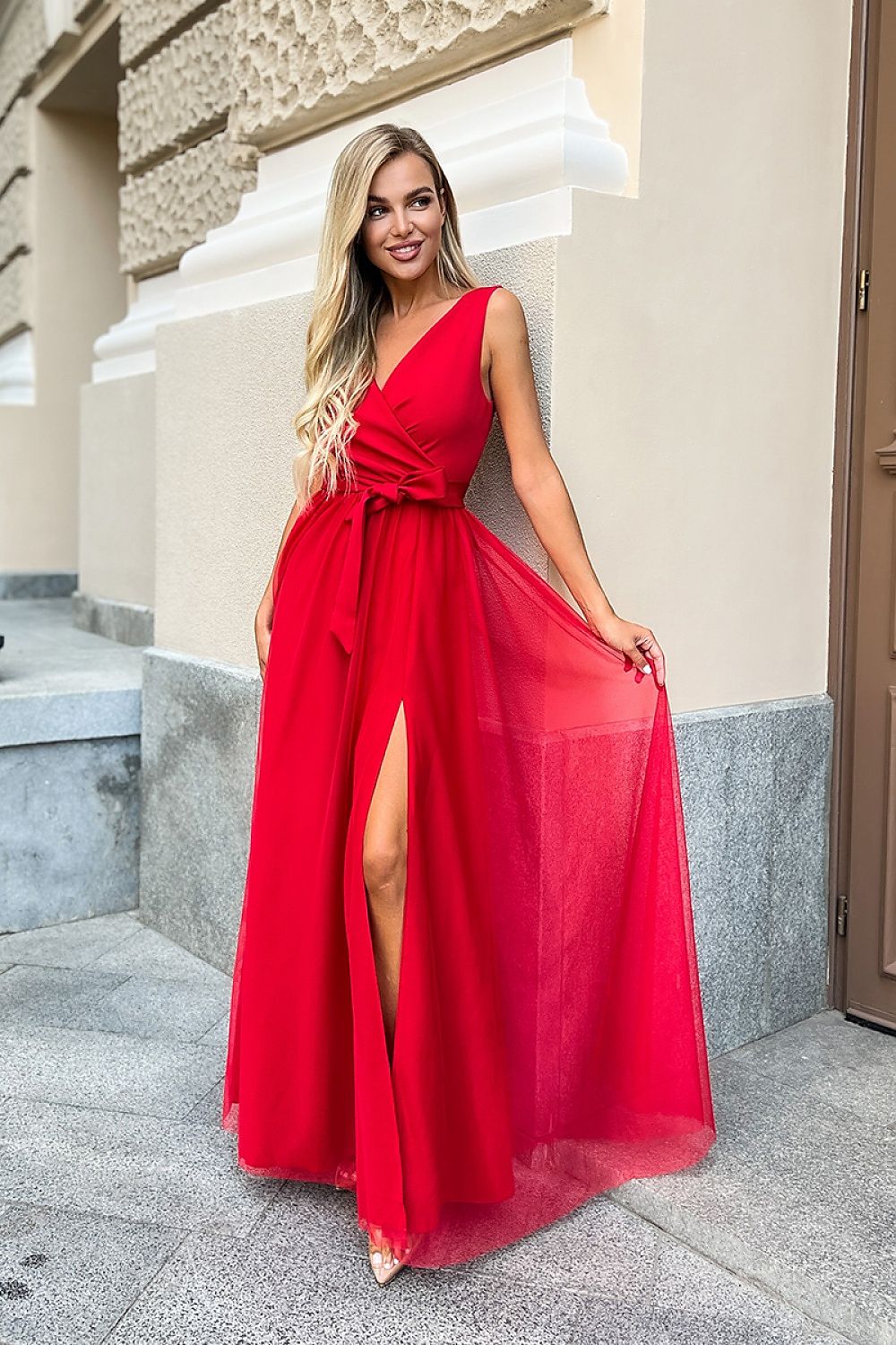 Plus Size Silviane Glitter Evening Dress