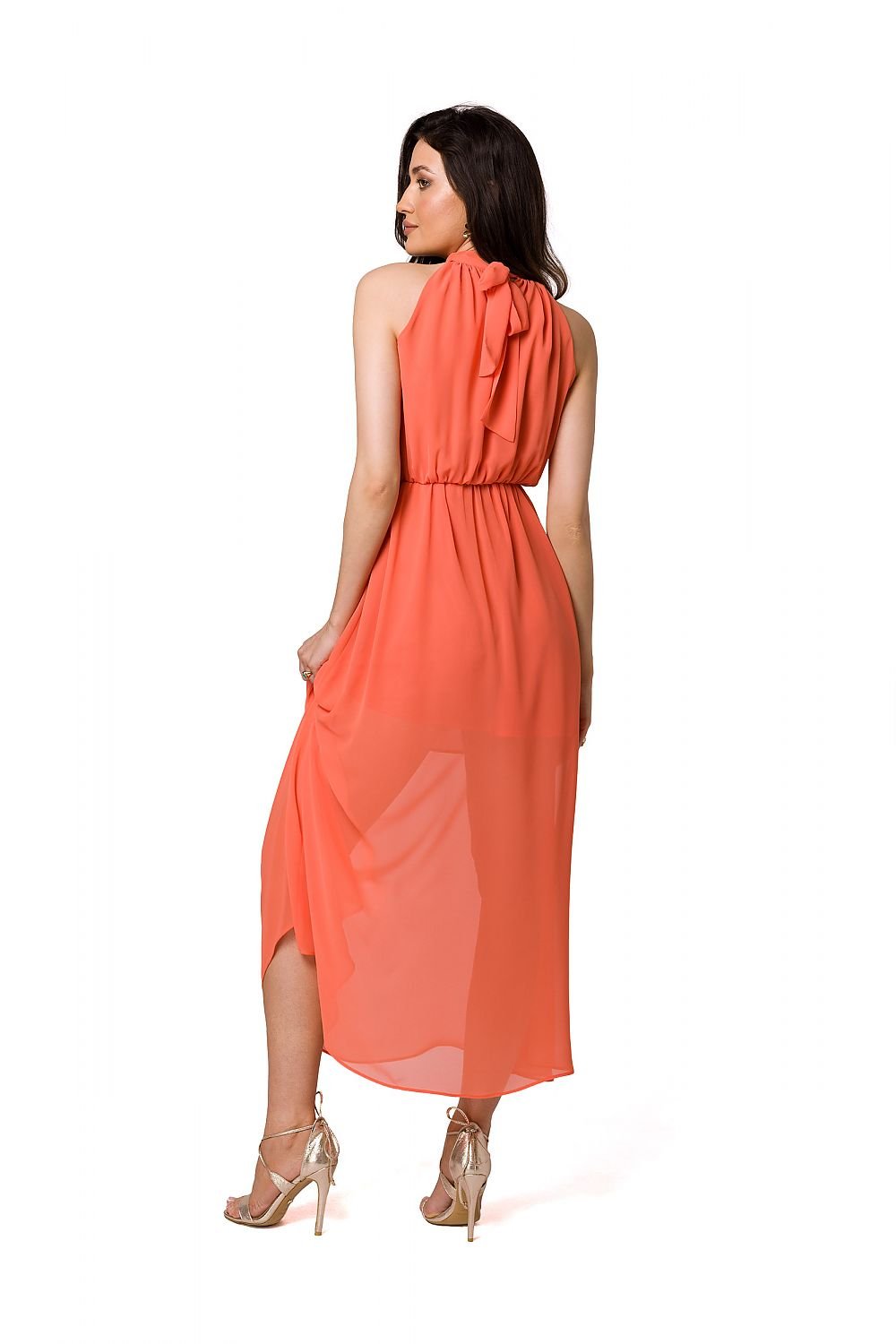 Ellarose Halter Chiffon Midi Dress