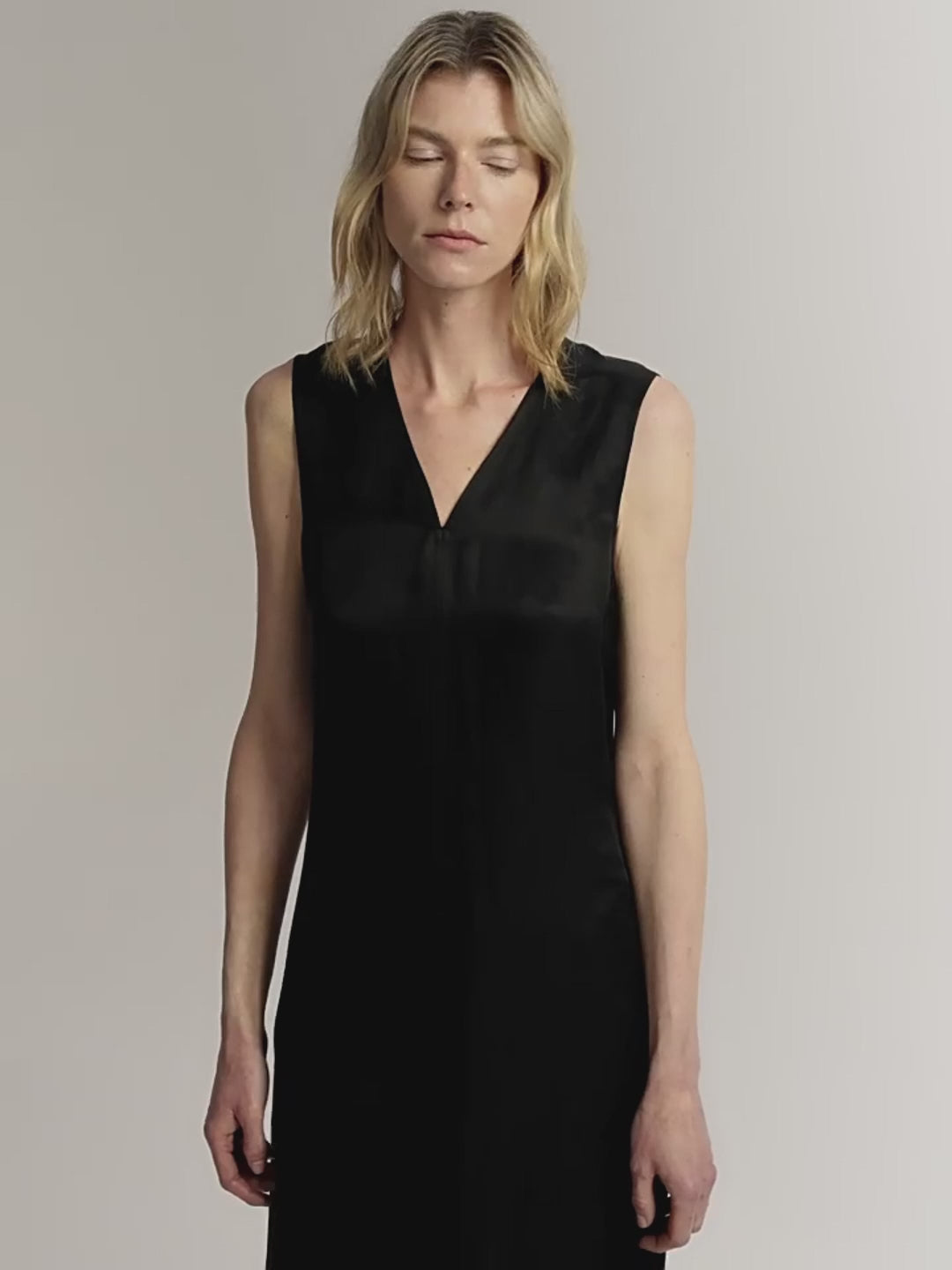 Aurevae Cupro‑Linen A‑Line Dress