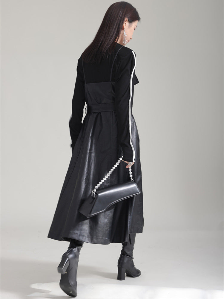 Vylar Vegan Leather A‑Line Dress