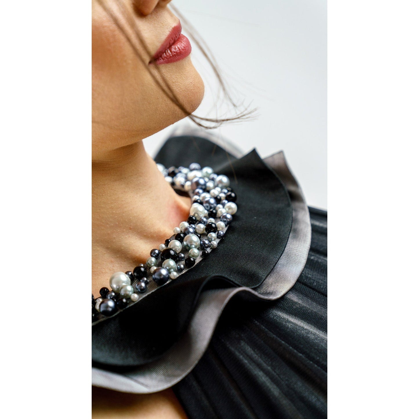 Melanira Pearl Tulle Midi Dress