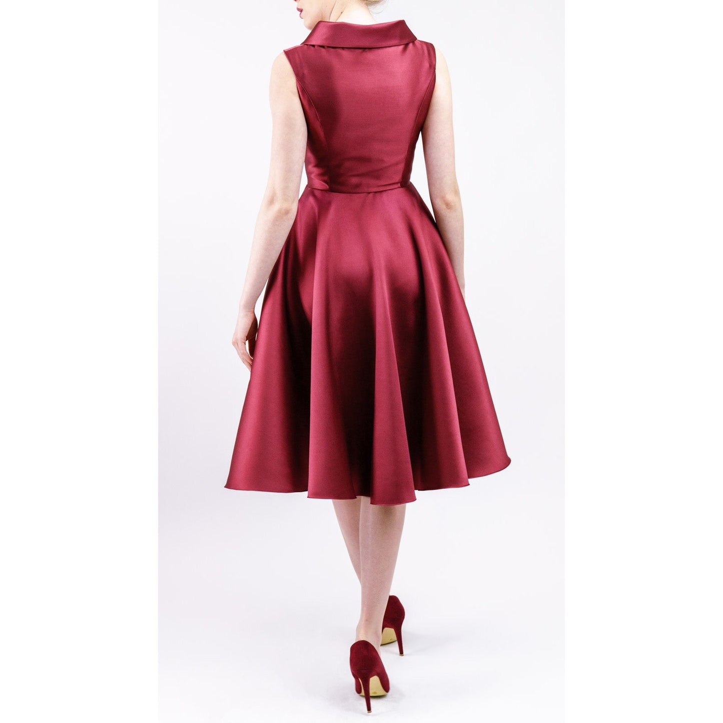 Leonelle Mikado Asymmetric Collar Dress