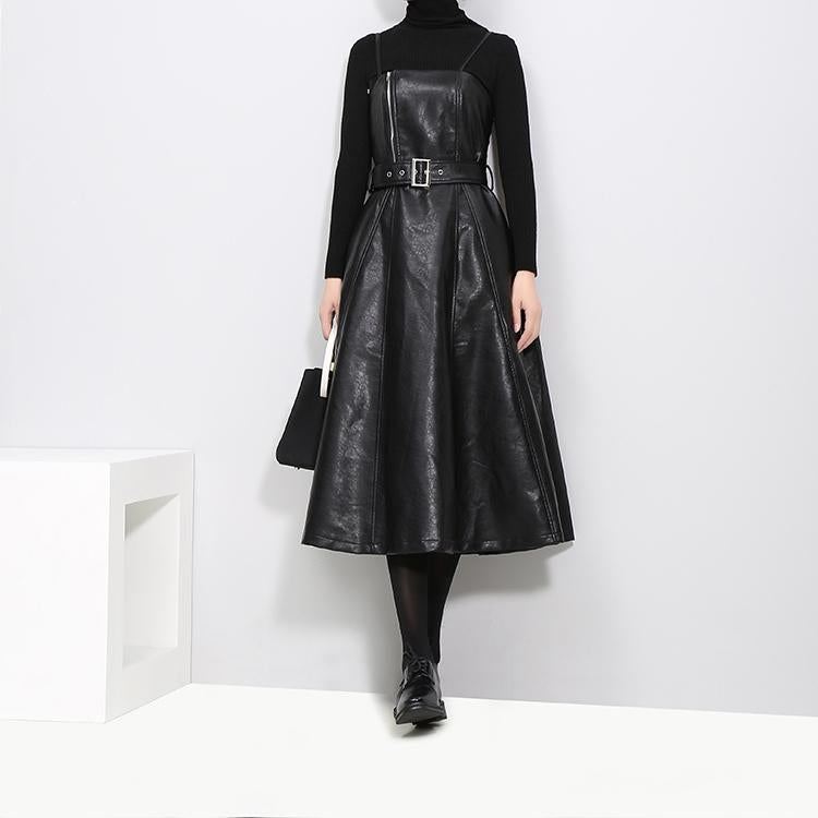 Vylar Vegan Leather A‑Line Dress