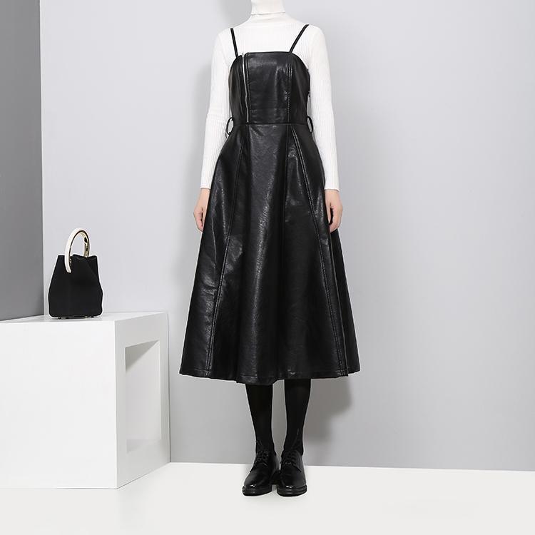 Vylar Vegan Leather A‑Line Dress