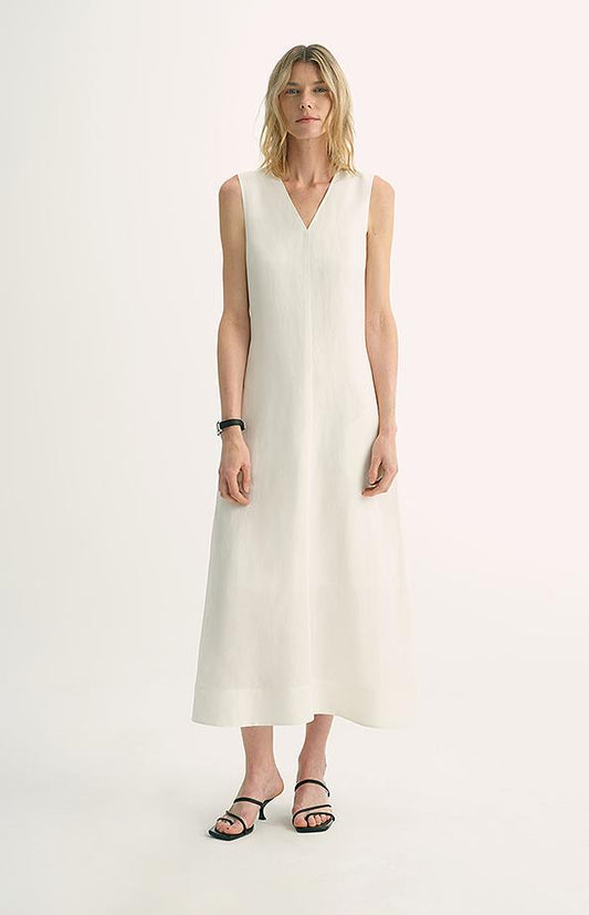Aurevae Cupro‑Linen A‑Line Dress