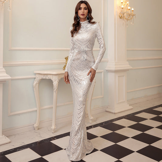 Celestial Grace High Neck Dress