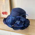 Mesh Straw Embroidered Beach Hat