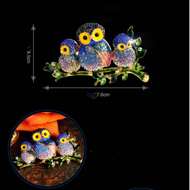 Cute Owl Shaped Fashion Brooch.
