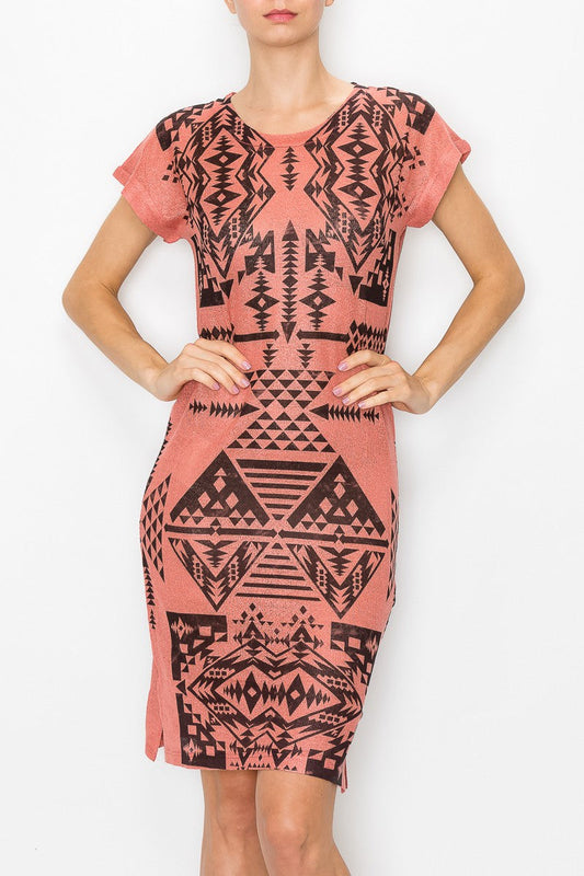 Coralia Aztec Knit Dress