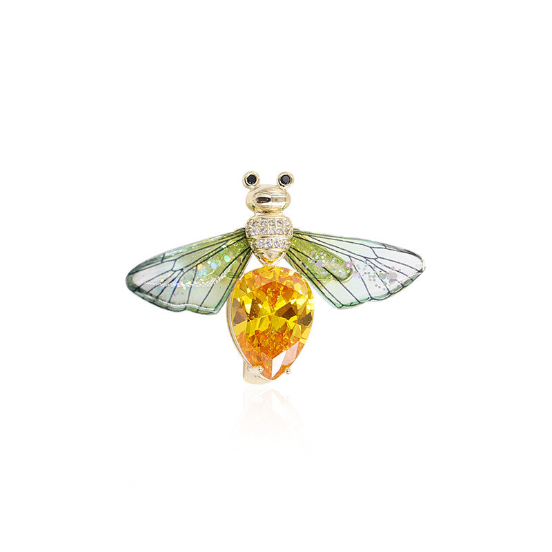 Lady's Anti-light Buckle Small Bee Brooch.