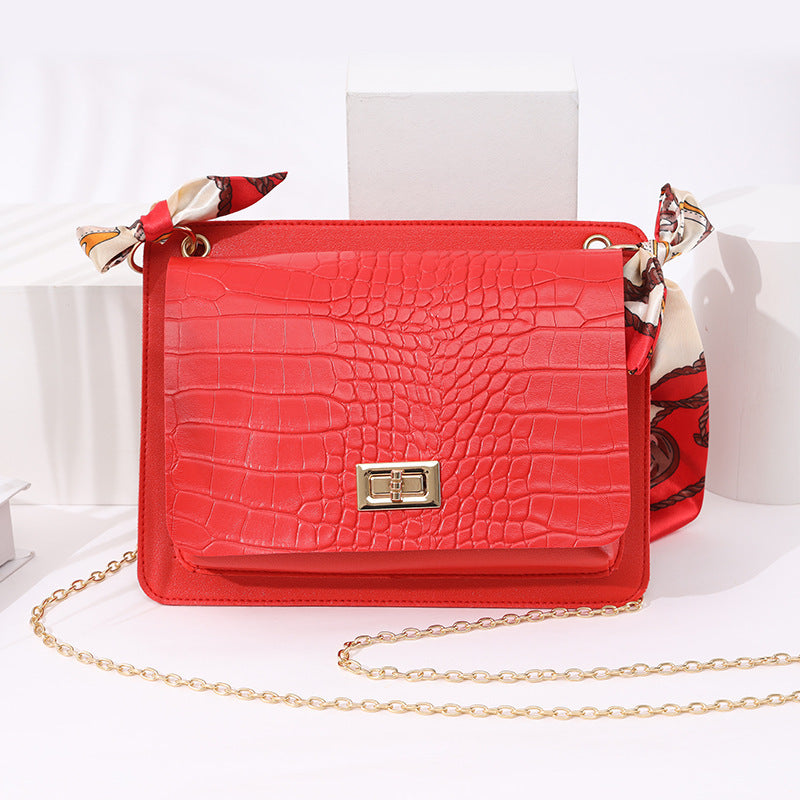 Pattern silk scarf bag