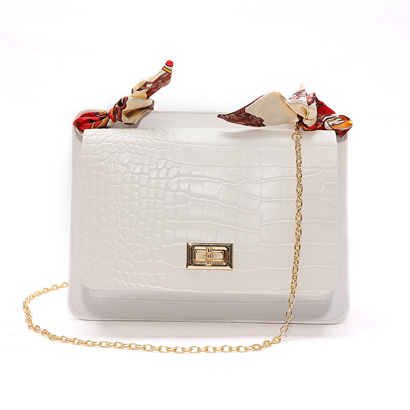 Pattern silk scarf bag