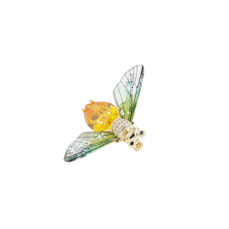 Lady's Anti-light Buckle Small Bee Brooch.