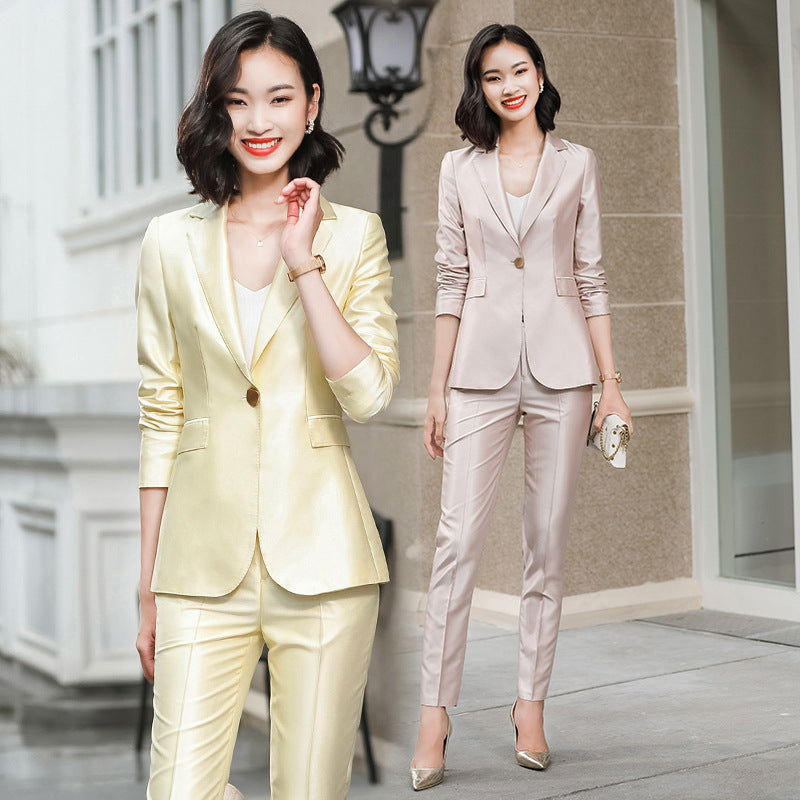 Acetate Suit Suit Female High Sense Professional Wear.