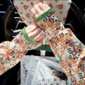 Sun Protection Viscose Fiber Oversleeve Printed All-matching UV Protection Elbow Protection Ice Sleeve Gloves