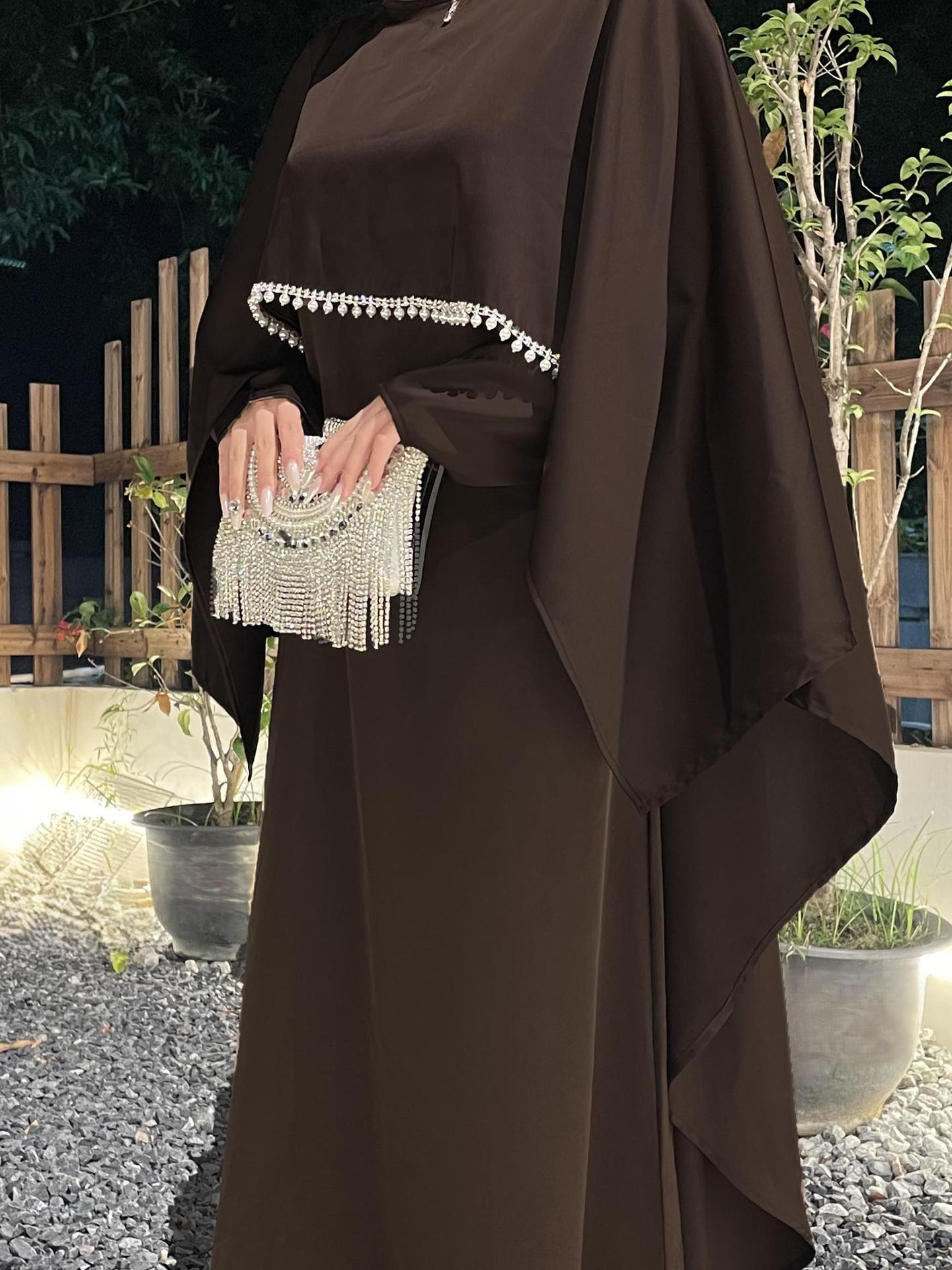Sovereign Satin Cape Dress plus size
